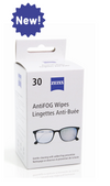 ZEISS Pre-moistened AntiFOG Lens Wipes 30ct (Case of 12)- NEW